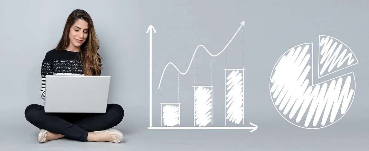 Investment performance chart showing dividend growth trends and market analysis