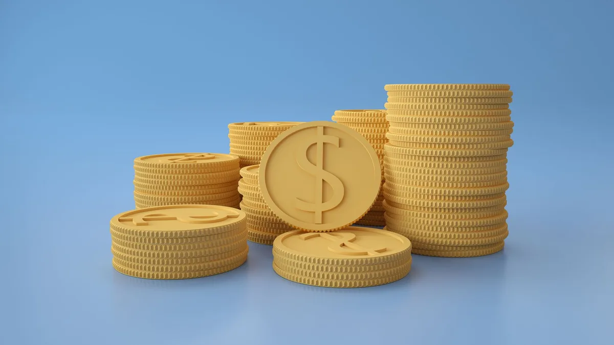 Rising bar chart representing investment growth and dividend income