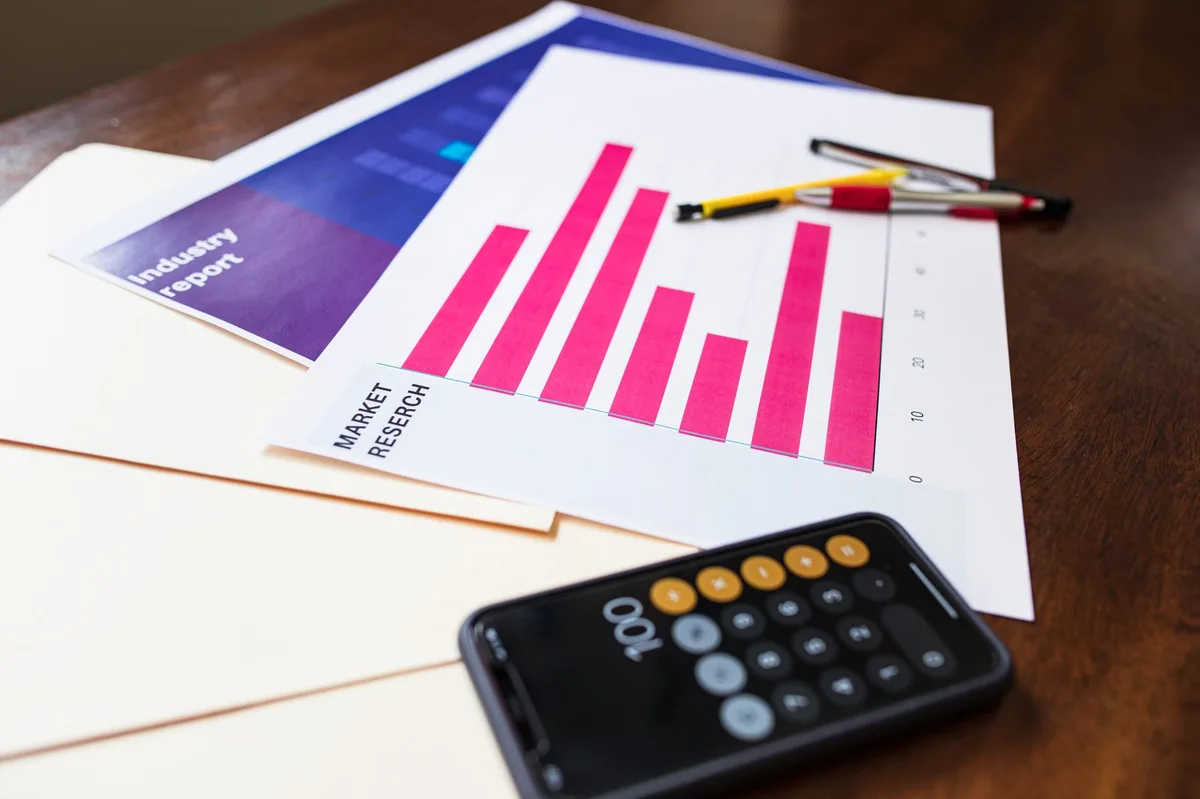 Rising bar chart showing market growth trajectory