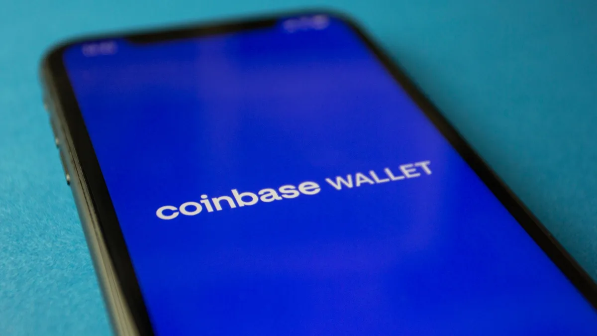 Digital cryptocurrency wallet interface on a smartphone screen