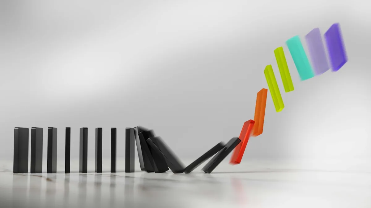 Rising bar chart showing financial growth and investment performance