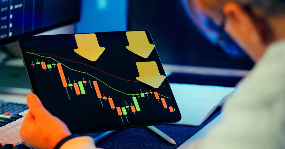 Gráficos de mercado financeiro e análise de indicadores econômicos